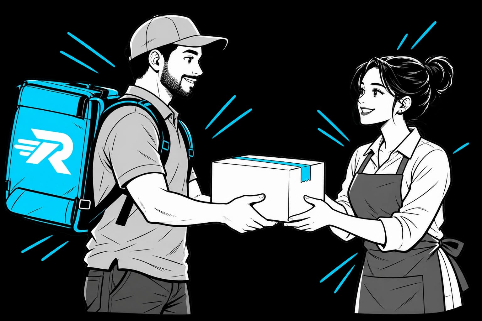 A careful and respectful parcel delivery